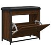 vidaXL skob&aelig;nk med vippeskuffe 62x32x56 cm brun egetr&aelig;sfarve