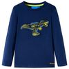 Lang&aelig;rmet T-shirt til b&oslash;rn str. 128 marinebl&aring;