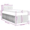 vidaXL kontinentalseng med madras 100x200 cm stof gr&aring;brun