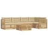 vidaXL Udend&oslash;rs sofagruppe 6 stk. Hvid og Beige Polyester