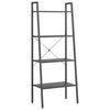 vidaXL stigereol med 4 hylder 56x35x140 cm sort