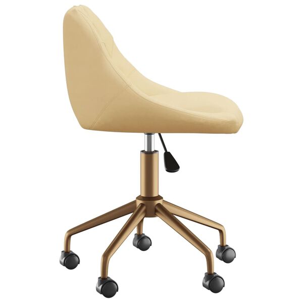 vidaXL drejelig spisebordsstol fl&oslash;jl cremefarvet