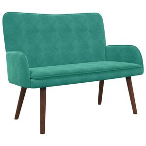 vidaXL 2-personers sofa Turkis 115 x 61 x 87 cm Velour (V)