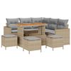 vidaXL Havesofa S&aelig;t 9 stk. Beige polyrattan