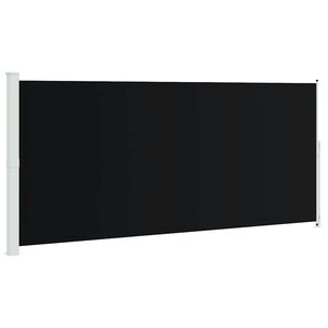 vidaXL sammenrullelig sidemarkise til terrassen 220x514 cm sort