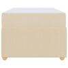 vidaXL Sengestel med madras Creme 100 x 200 cm Stof