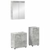 vidaXL Badev&aelig;relsesm&oslash;bel s&aelig;t TULUM 3 pcs Beton Gr&aring; 60 x 34 x 63 cm