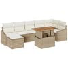vidaXL Havesofa S&aelig;t 8 stk. Beige Poly rattan