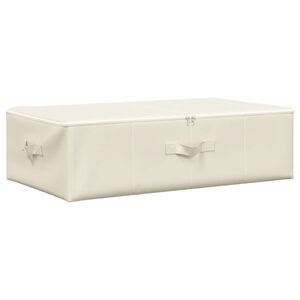 vidaXL opbevaringskasse 70x40x18 cm stof cremefarvet