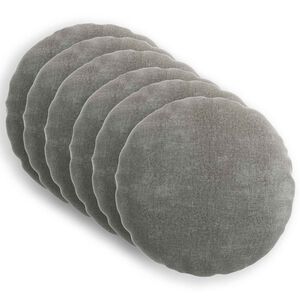 vidaXL Pudebetr&aelig;k 6 stk. HEERLEN M&oslash;rkegr&aring; &Oslash; 30 cm Chenille Stof
