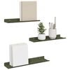 vidaXL Sv&aelig;vende hylde 3 pcs Oliven gr&oslash;n 40 x 9 x 2,5 cm St&aring;l