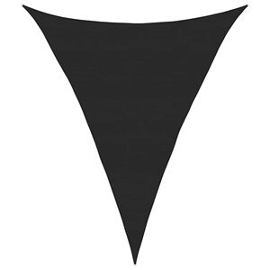 vidaXL solsejl 5x7x7 m 160 g/m&sup2; trekantet HDPE sort