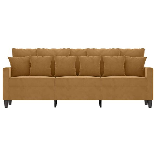 vidaXL 3-personers sofa 180 cm fl&oslash;jl brun