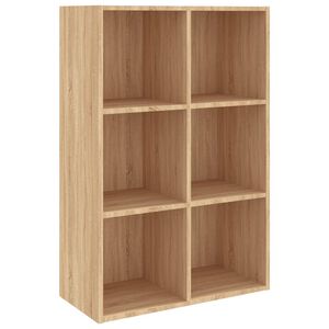 vidaXL bogreol/sk&aelig;nk 66x30x98 cm konstrueret tr&aelig; sonoma-eg
