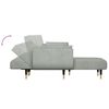 vidaXL L-formet sovesofa 275x140x70 cm velour lysegr&aring;