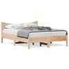 vidaXL sengeramme uden madras 135x190 cm massivt fyrretr&aelig; hvid