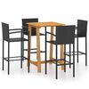 vidaXL bars&aelig;t til haven 5 dele sort