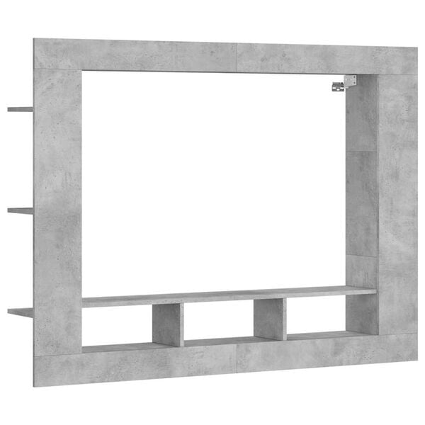 vidaXL tv-m&oslash;bel 152x22x113 cm konstrueret tr&aelig; betongr&aring;