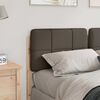 vidaXL Polstret sengegavl Brun og Taupe 140 cm Massiv fyrretr&aelig;