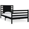 vidaXL sengestel 90x200 cm massivt fyrretr&aelig; sort