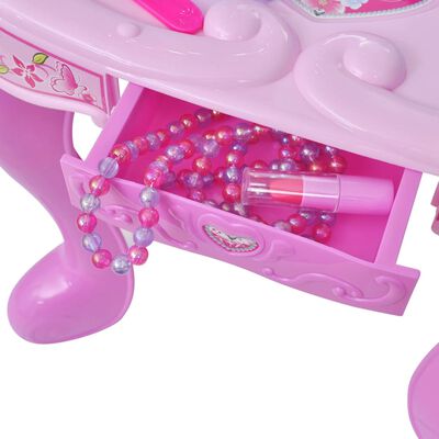 Legetøjsmakeupbord til børn og legerum, med lys og lyd, stående