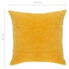 vidaXL puder 2 stk. bomuldsfløjl 45 x 45 cm gul
