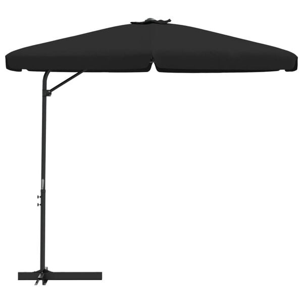 vidaXL parasol med st&aring;lstang 300 cm sort