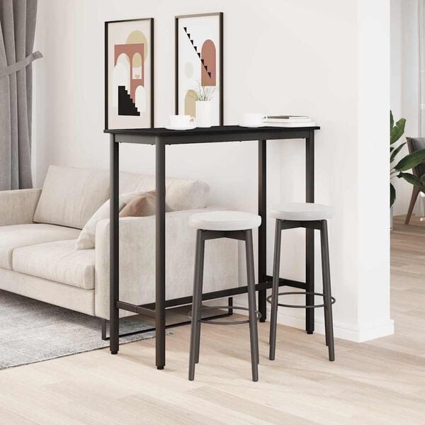 vidaXL bord Sort eg 100 x 40 x 100,5 cm Ingeni&oslash;rtr&aelig; og st&aring;l