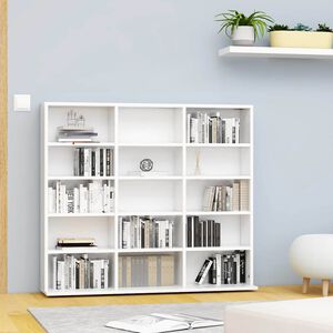 vidaXL cd-reol 100x23x89,5 cm konstrueret tr&aelig; hvid