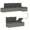 vidaXL Sofa S&aelig;t med pude 5 pcs polyrattan