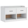 vidaXL entr&eacute;b&aelig;nk SANDNES 87x40x50 cm massivt fyrretr&aelig; hvid