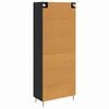 vidaXL Highboard med skuffe Sort eg 69,5 x 34 x 180 cm Konstrueret tr&aelig;