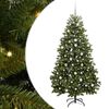 vidaXL Kunstigt juletr&aelig; 210 cm 300 LED'er Varm hvid PVC og St&aring;l Gr&oslash;n
