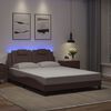 vidaXL sengeramme Viana med LED uden madras 120x200 cm brun