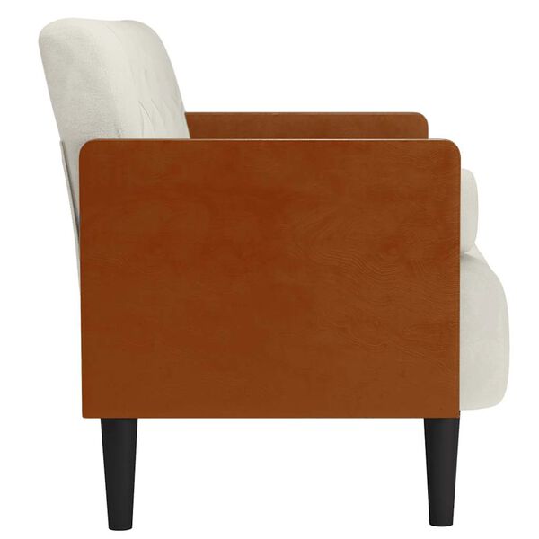 vidaXL elskovssofa med bolsterhynder 110 cm fl&oslash;jl cremefarvet