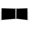 vidaXL sammenrullelig sidemarkise 170 x 1000 cm sort