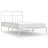 vidaXL sengeramme med sengegavl 120x200 cm metal hvid
