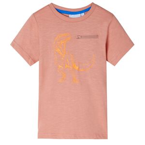 T-shirt til b&oslash;rn str. 128 lys orange