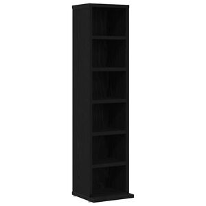 vidaXL cd-reol 21x20x88 cm konstrueret tr&aelig; sort-eg