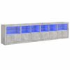 vidaXL sk&aelig;nk med LED-lys 283x37x67 cm betongr&aring;