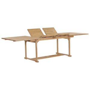 vidaXL forl&aelig;ngeligt havebord 180-280 x 100 x 75 cm massivt teaktr&aelig;
