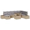 vidaXL Havesofa S&aelig;t 9 stk. Beige polyrattan