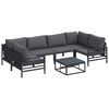 vidaXL Havesofa S&aelig;t 7 stk. Sort St&aring;l