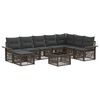 vidaXL Havesofa S&aelig;t 9 stk. Gr&aring; polyrattan