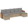 vidaXL sofas&aelig;t til haven 7 dele med hynder polyrattan beige