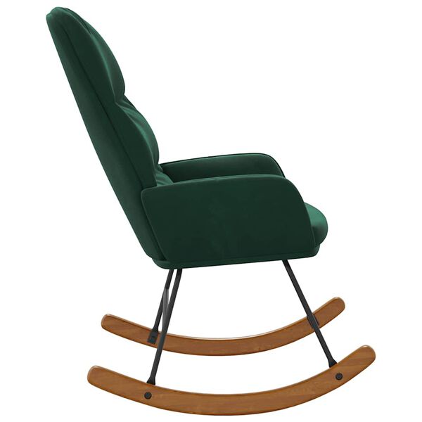 vidaXL gyngestol fl&oslash;jl m&oslash;rkegr&oslash;n