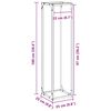 vidaXL br&aelig;ndestativ 25x25x100 cm koldvalset st&aring;l sort
