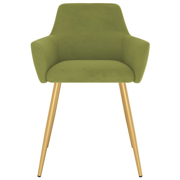 vidaXL spisebordsstole 4 stk. velour lysegr&oslash;n