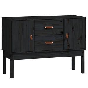 vidaXL sk&aelig;nk 110x40x78 cm massivt fyrretr&aelig; sort