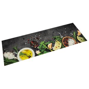 vidaXL k&oslash;kkent&aelig;ppe 45x150 cm krydderidesign vaskbart velour